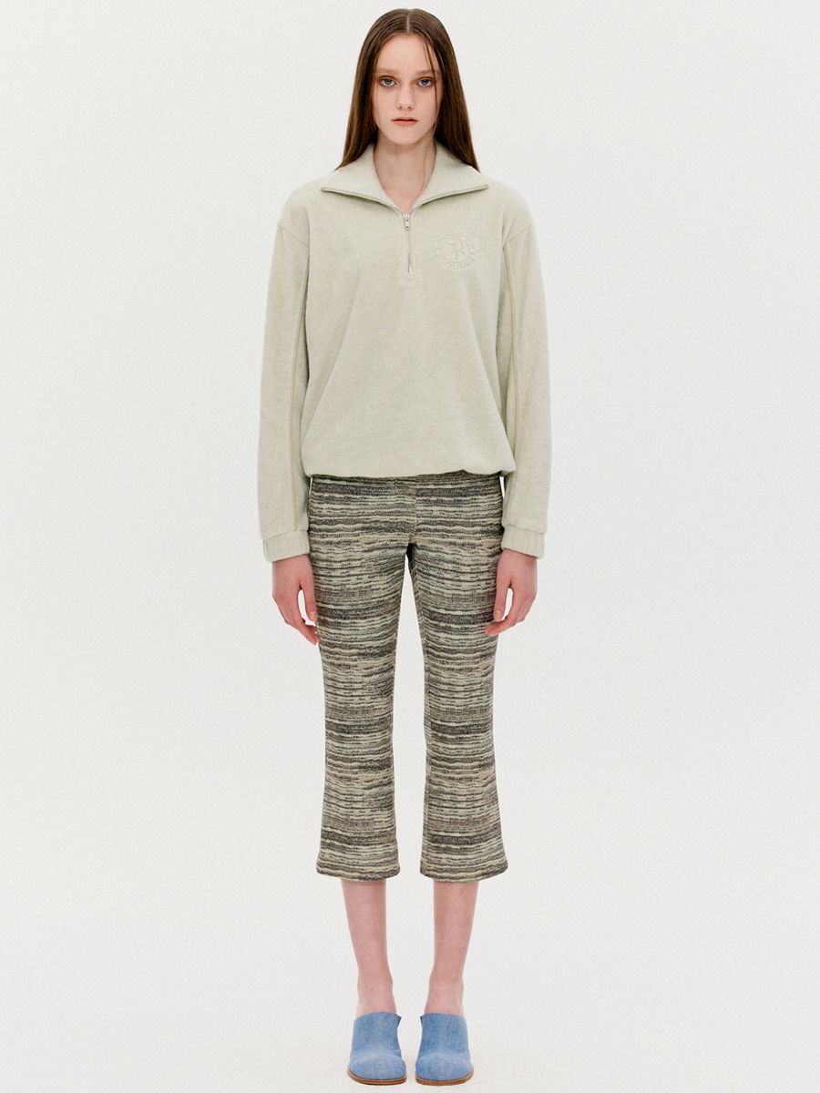【TheOpen Product】PRINTED FITTED MID LENGTH PANTS - KHAKI