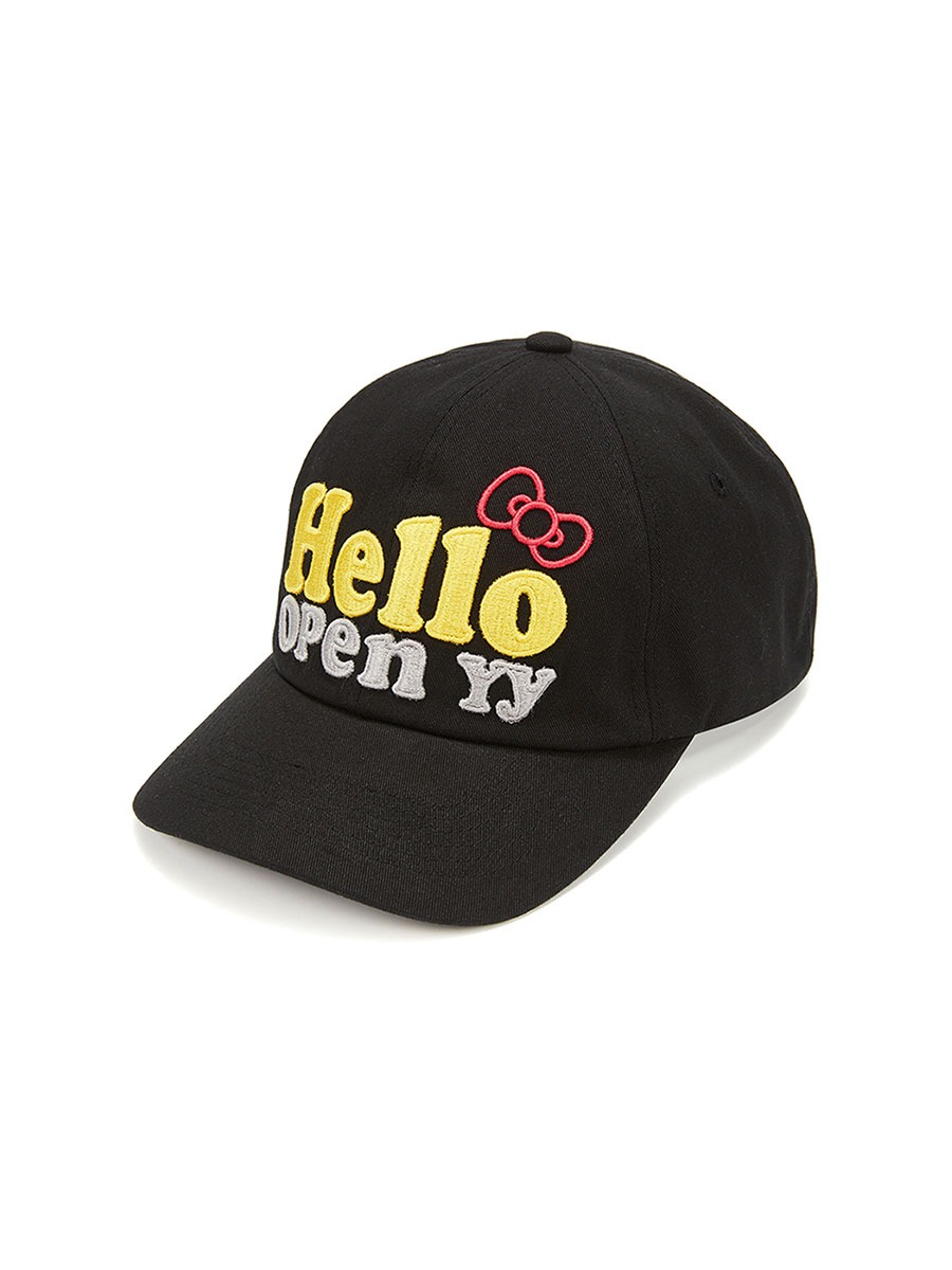 [OPEN YY] HELLO KITTY X YY HELLO BALL CAP - BLACK (6/6 DELIVERY)