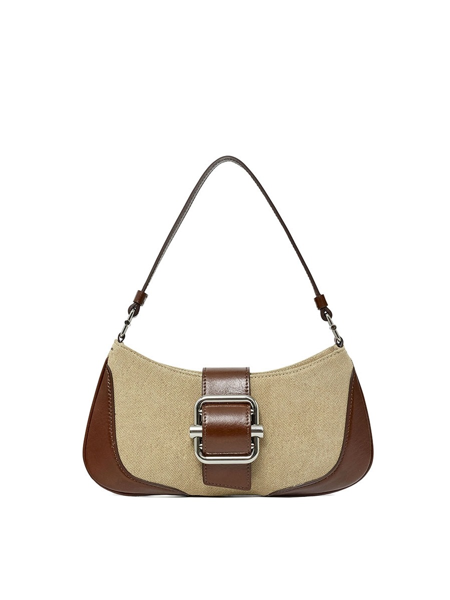 [OSOI]SHOULDER BROCLE_SMALL - BROWN COMBI